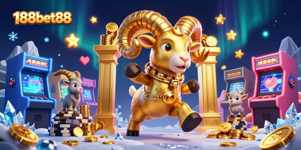 Experience thrilling gameplay with 188bet88 at this vibrant 3D casino illustration, showcasing engaging gaming elements.