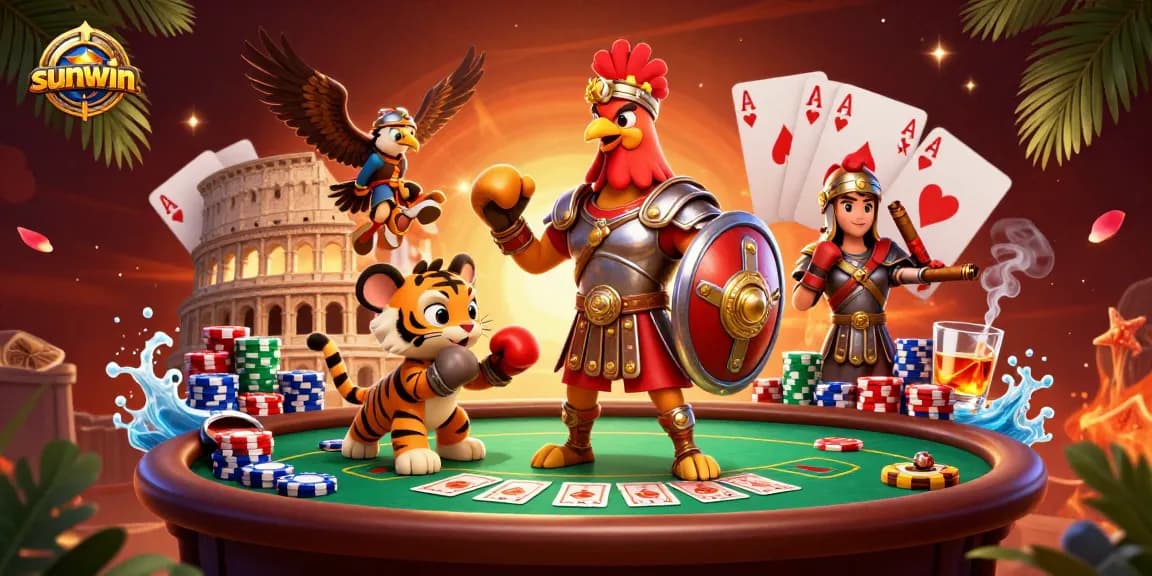 Experience thrilling action with sunwin in this vibrant casino scene filled with poker excitement.