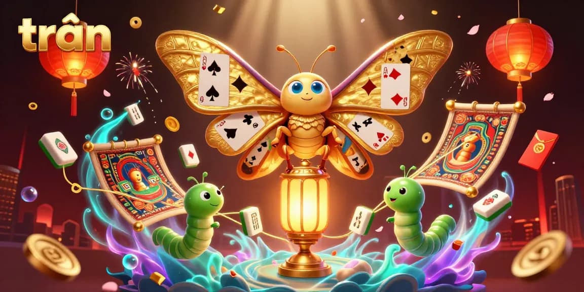 Engage with trần-themed gaming action featuring vibrant casino elements and a majestic atlas moth.