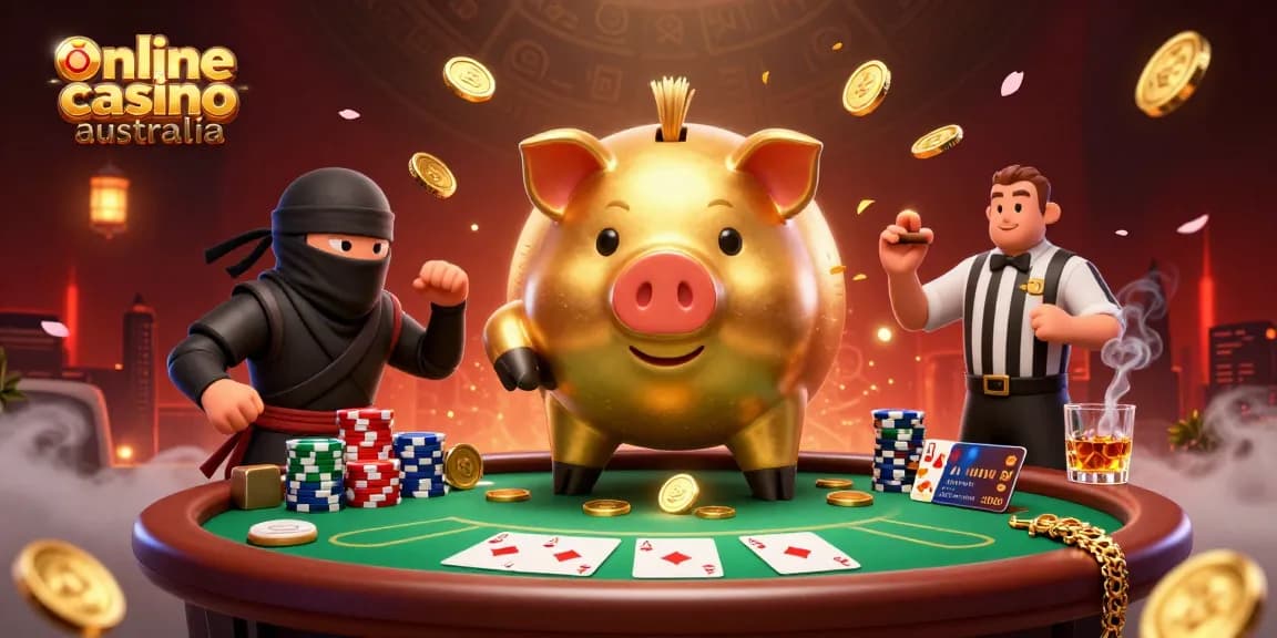 Engage in thrilling action at an online casino Australia with iconic characters and poker elements.