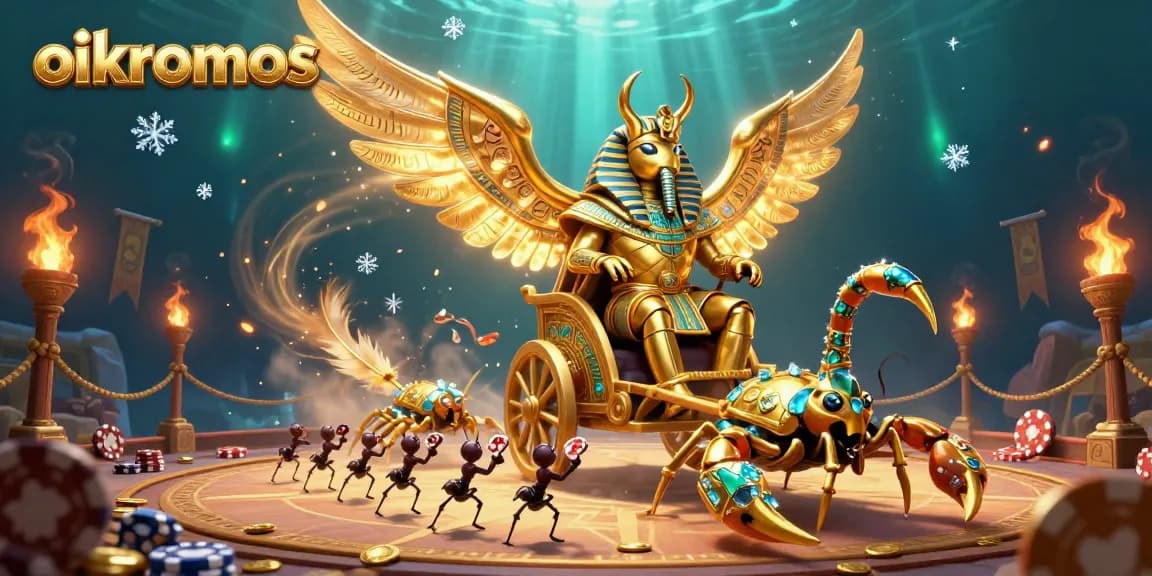 Engage in the thrilling oikonomos casino adventure with a golden scarab beetle and gem-encrusted scorpions.