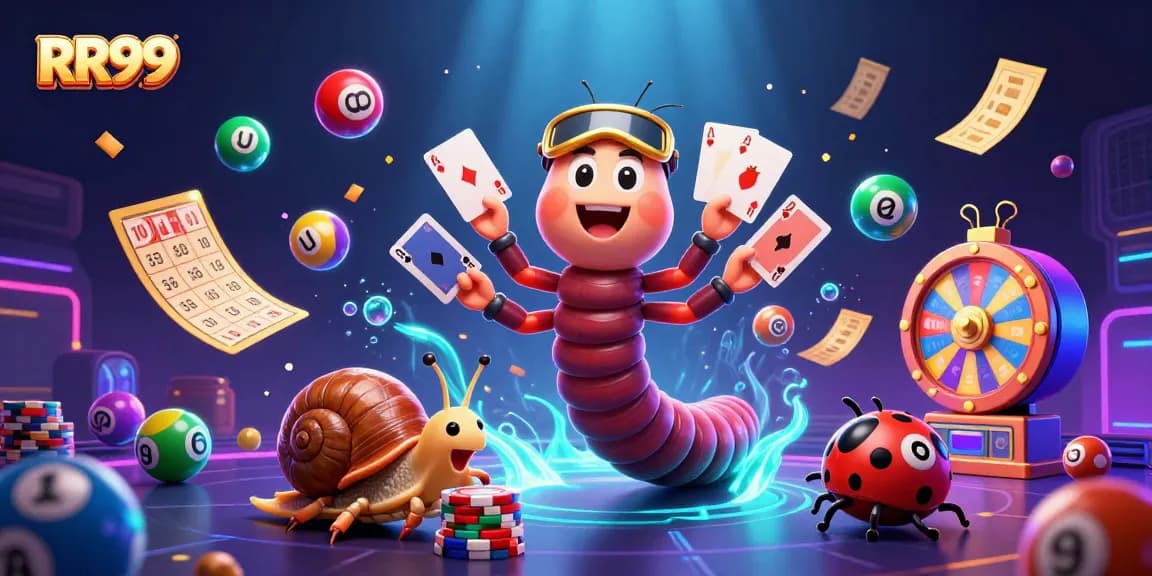 Experience thrilling gameplay at RR99's vibrant casino with interactive characters and dynamic elements.