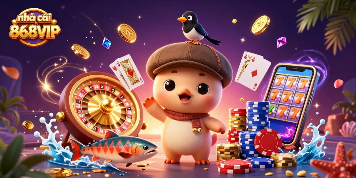 Engage in vibrant 3D gaming fun with nhà cái thể thao 868VIP featuring lively characters and dynamic casino elements.