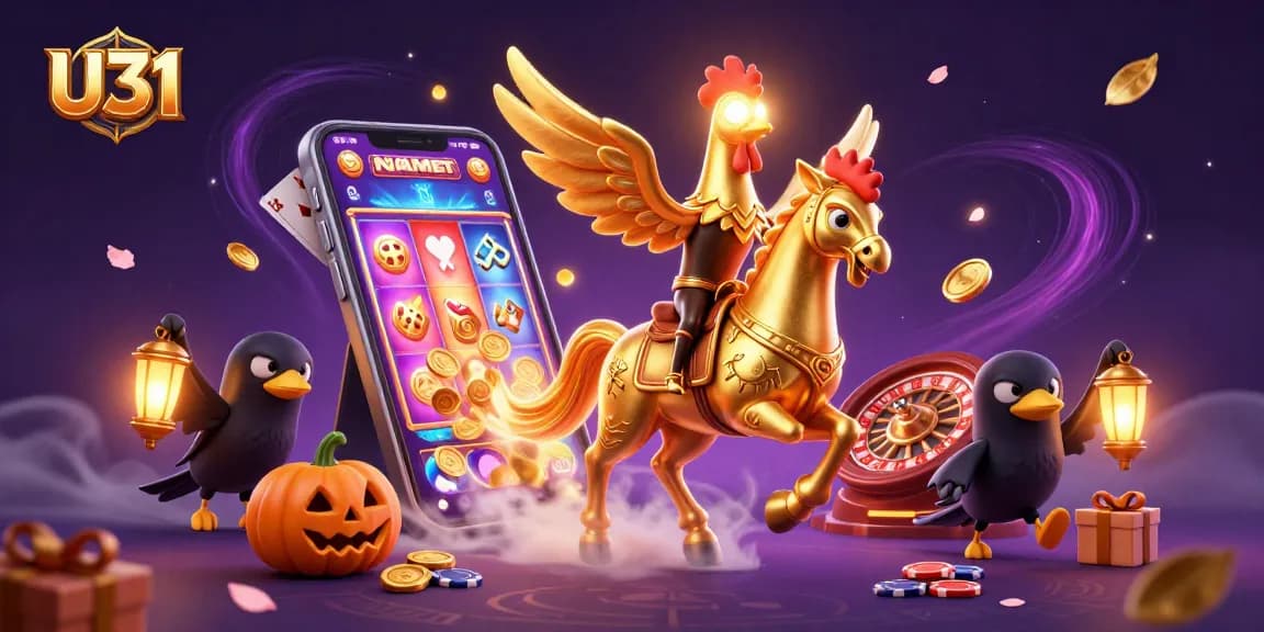 Experience thrilling gameplay at U31 casino with the golden rooster and jackpot slots.