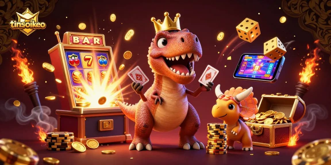 Experience thrilling action with tinsoikeo's vibrant casino scene featuring animated characters and dynamic game elements.