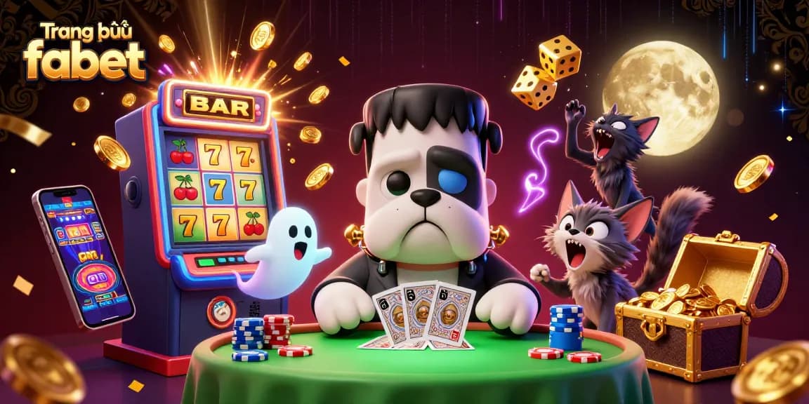 Experience thrilling wins with Trang chủ fabet as a monster dealer and ghost mouse in a rich casino scene.