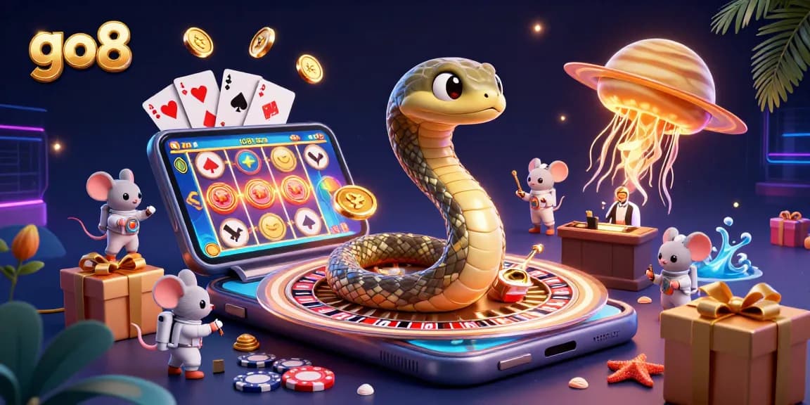 Spin and win at go8's exciting casino with spectacular cosmic cartoon elements.