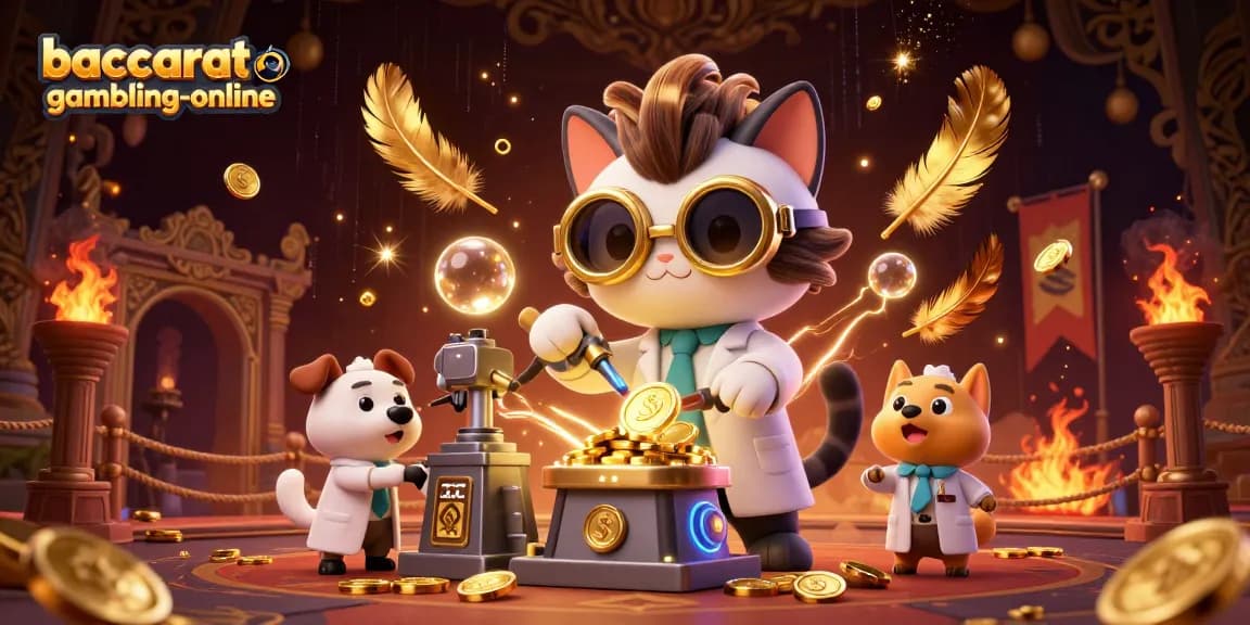 Baccarat-gambling-online invites players to a thrilling casino experience with vibrant 3D characters and dynamic game elements.