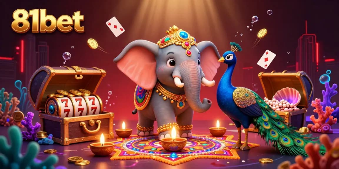 Experience the excitement of 81bet through an engaging and colorful 3D casino illustration