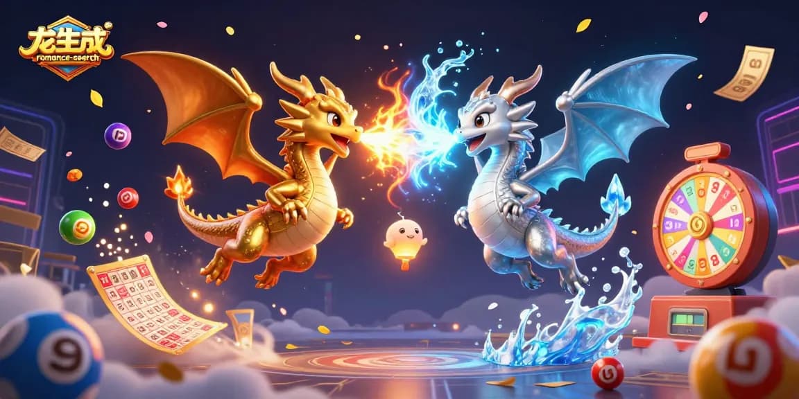 Experience thrilling gameplay with romance-search, featuring dynamic 3D dragons and vibrant lottery elements.