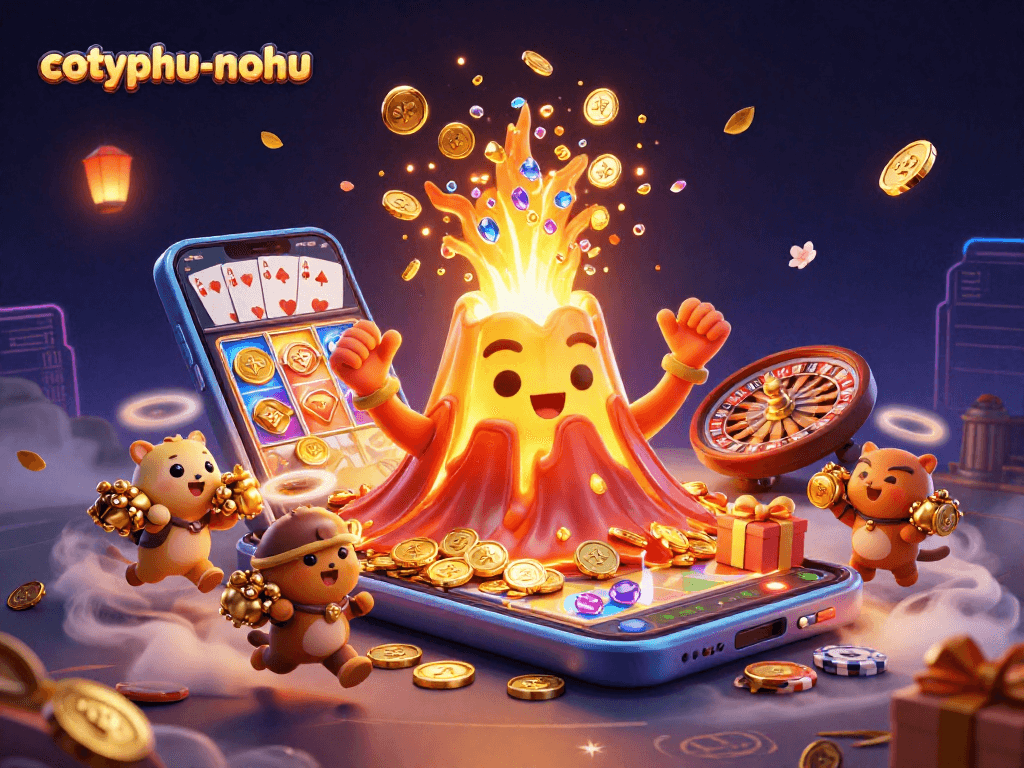 Experience excitement with cotyphu-nohu as players collect treasures from a thrilling casino adventure.