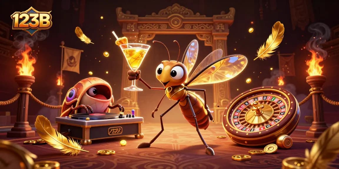Experience excitement at 123B with vibrant casino characters and dynamic game elements.