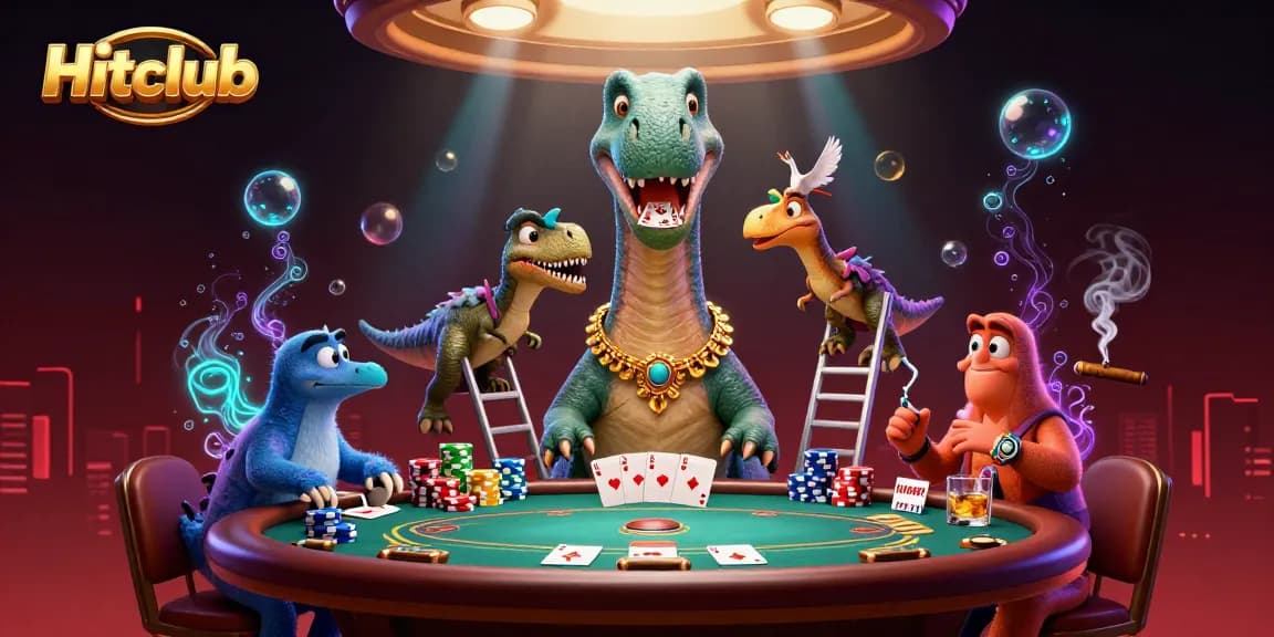 Engage with Hitclub in a vibrant casino scene showcasing dynamic poker action.