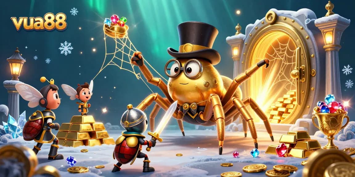 Experience thrilling gaming adventures with vua88 featuring 3D cartoon characters in a vibrant casino scene.