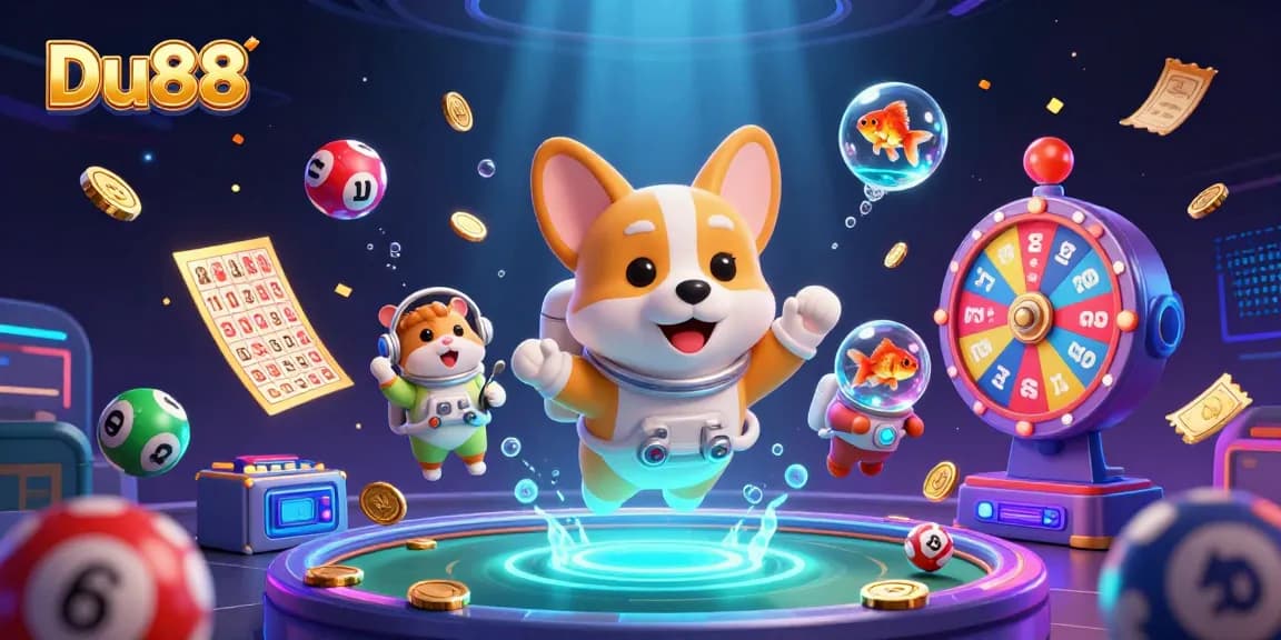 Engage with Du88, the thrilling lottery experience in a vibrant space casino scene.