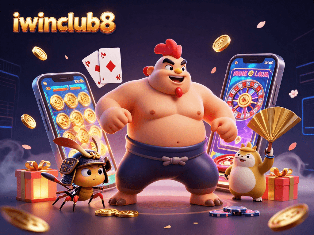 Experience thrilling gameplay at iwinclub8 with vibrant slots and animated characters in action