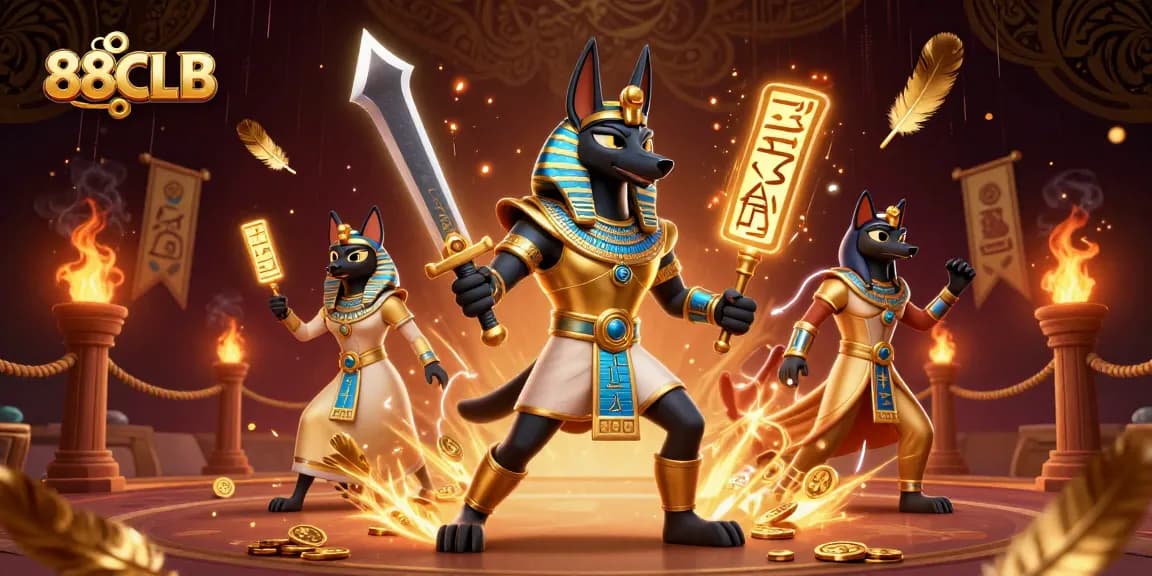 Experience thrilling gaming at 88CLB with vibrant Egyptian warriors and dynamic casino elements!