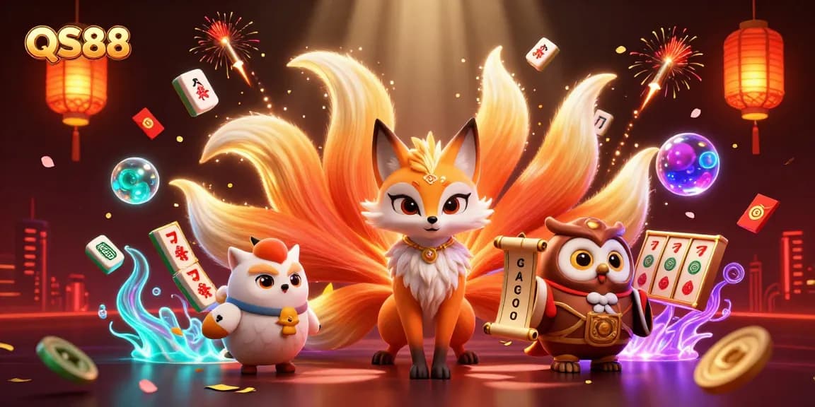 Experience thrilling gameplay at QS88 with vibrant slots and engaging game elements in a colorful 3D setting.