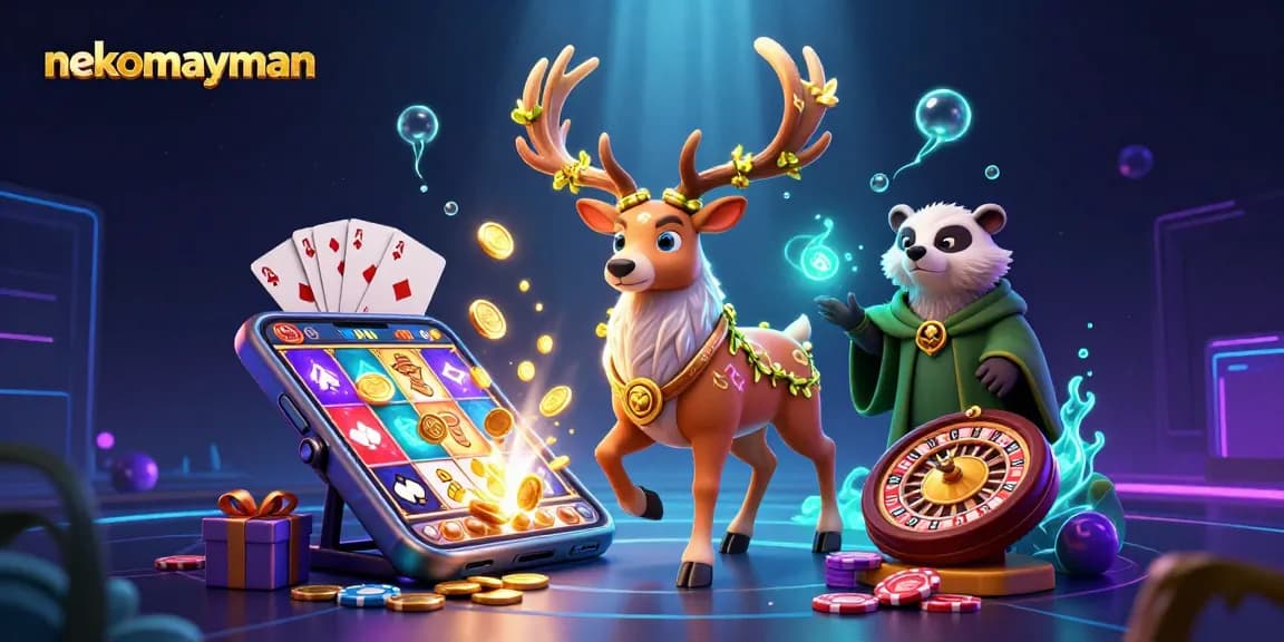 Spin to win with nekomayman in an exciting slot game setting featuring dynamic characters and game elements.