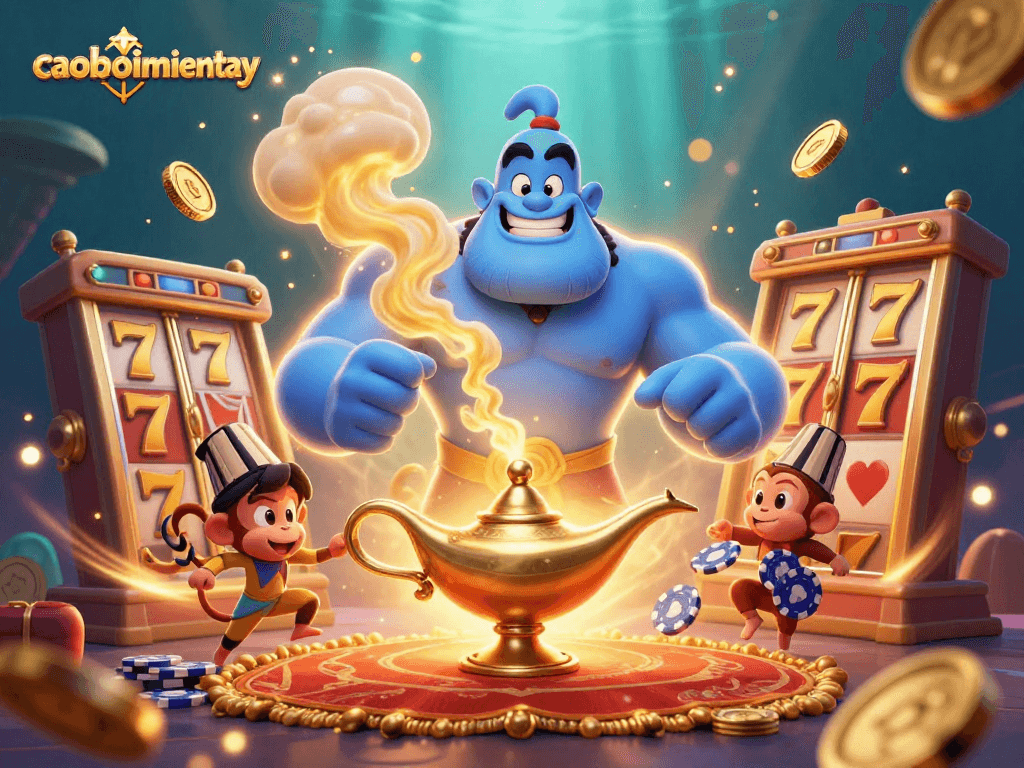 Experience thrilling action in caoboimientay with a vibrant casino scene full of excitement and gold.