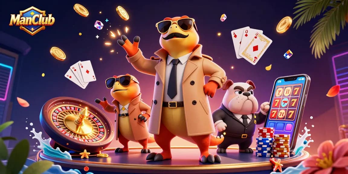 Experience thrilling gaming excitement at ManClub with raptors sneaking into a VIP casino lounge.
