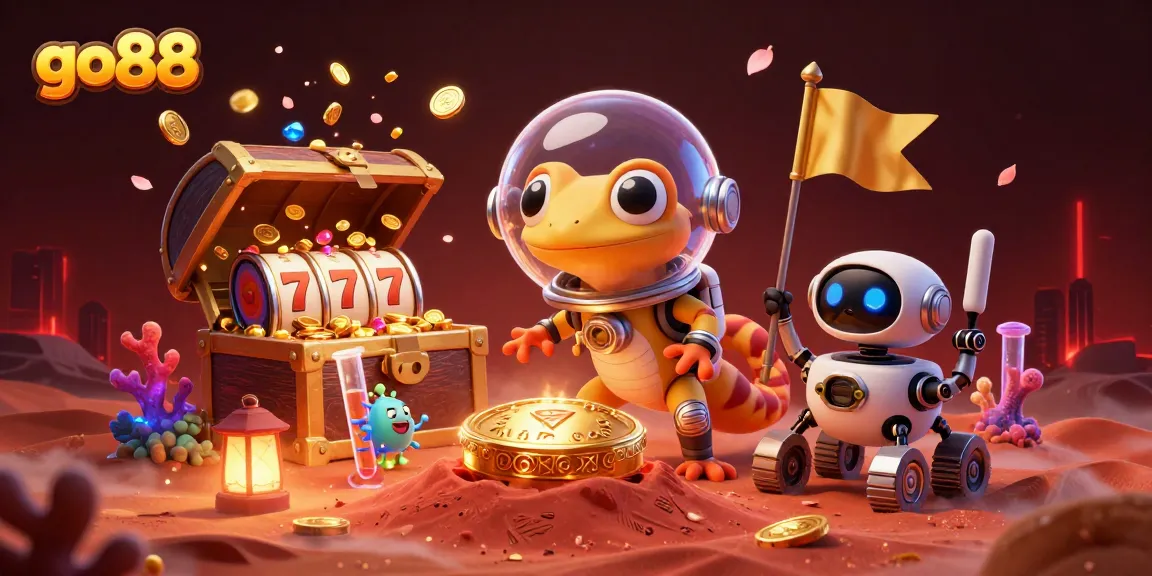 Experience the thrill of gaming with go88's vibrant 3D casino scene full of excitement.