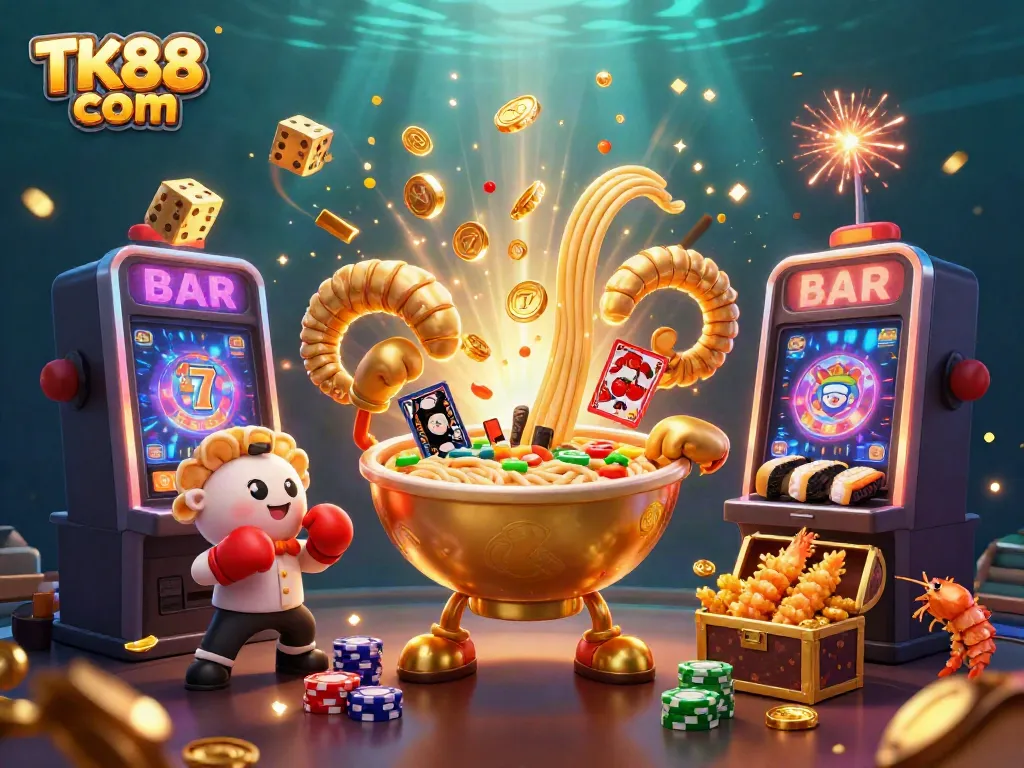 Experience the excitement at TK88 com with vibrant 3D casino characters and thrilling jackpot elements.