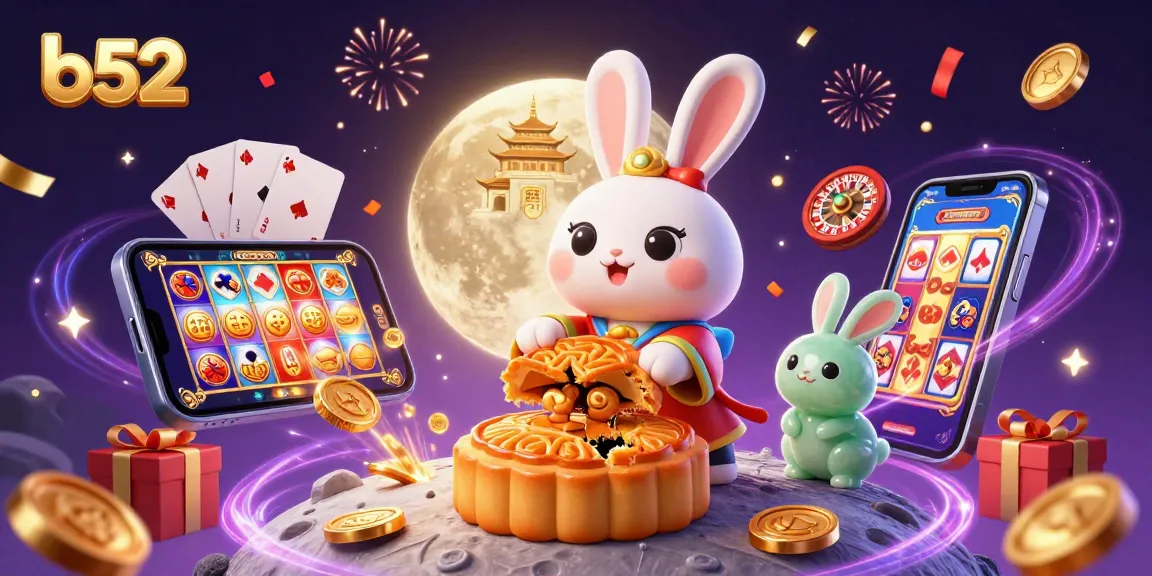 Win big at b52 with the moon rabbit and vibrant casino games in a dynamic scene.