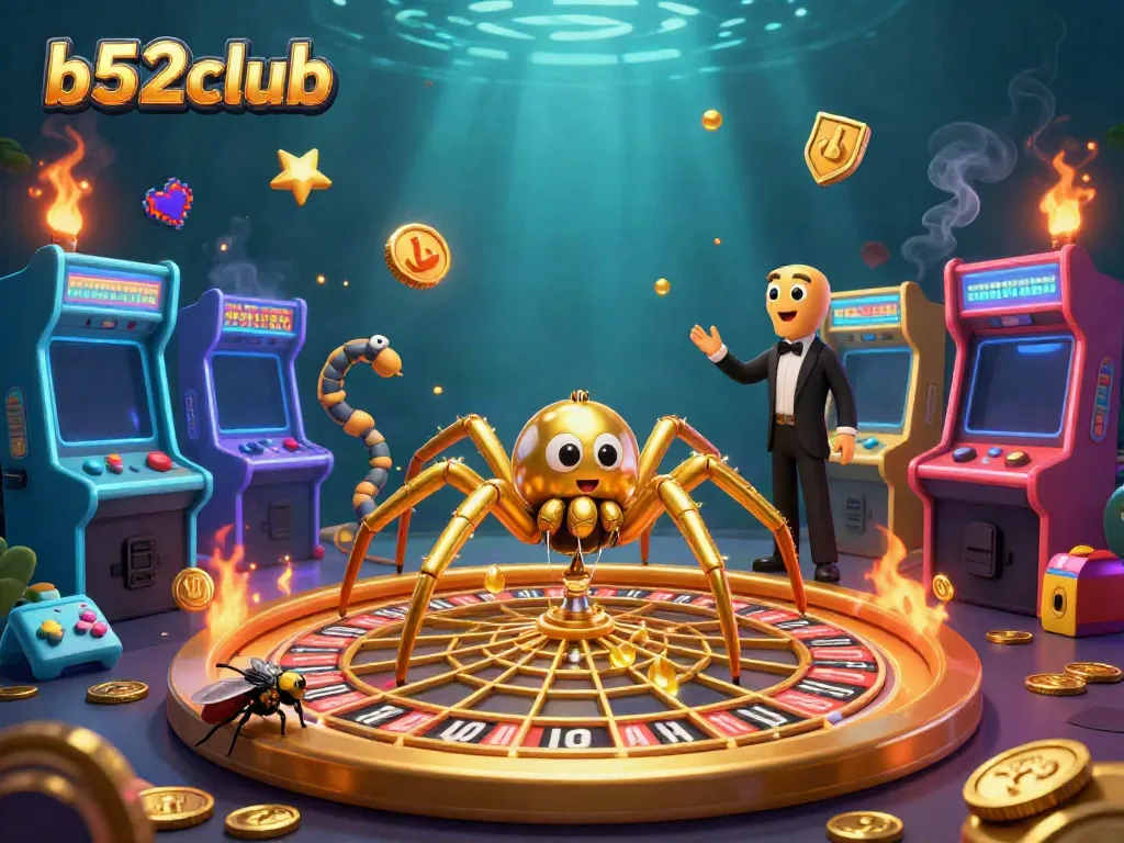 Experience thrilling bets at b52club with this vibrant casino-themed 3D illustration.