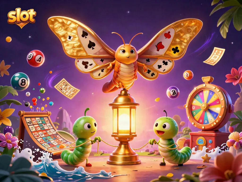 Experience thrilling slot action with vibrant 3D illustrations of jackpot scenes and lucky symbols.