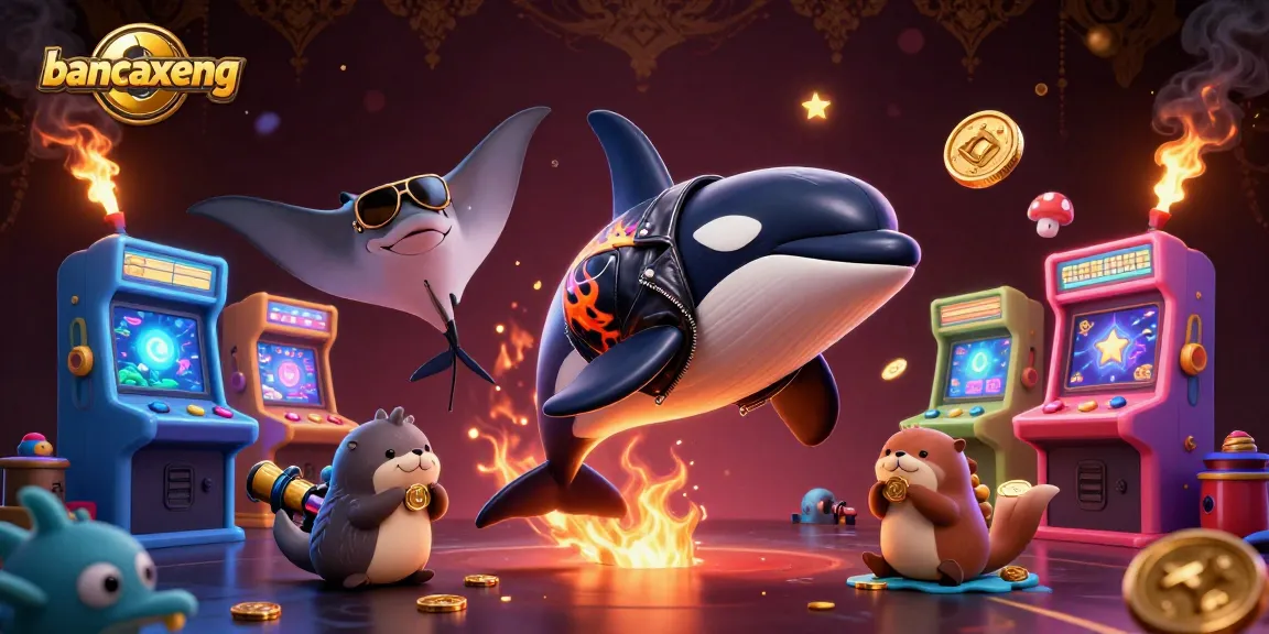 Became a treasure hunter in bancaxeng with an orca, stingray, and otters amidst 3D fish shooting arcade.