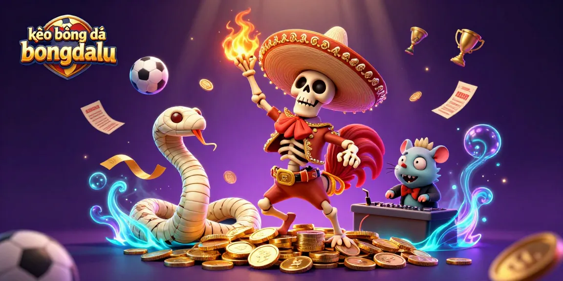 Experience kèo bóng đá bongdalu with an animated scene featuring vibrant sports betting action and colorful dynamic elements.