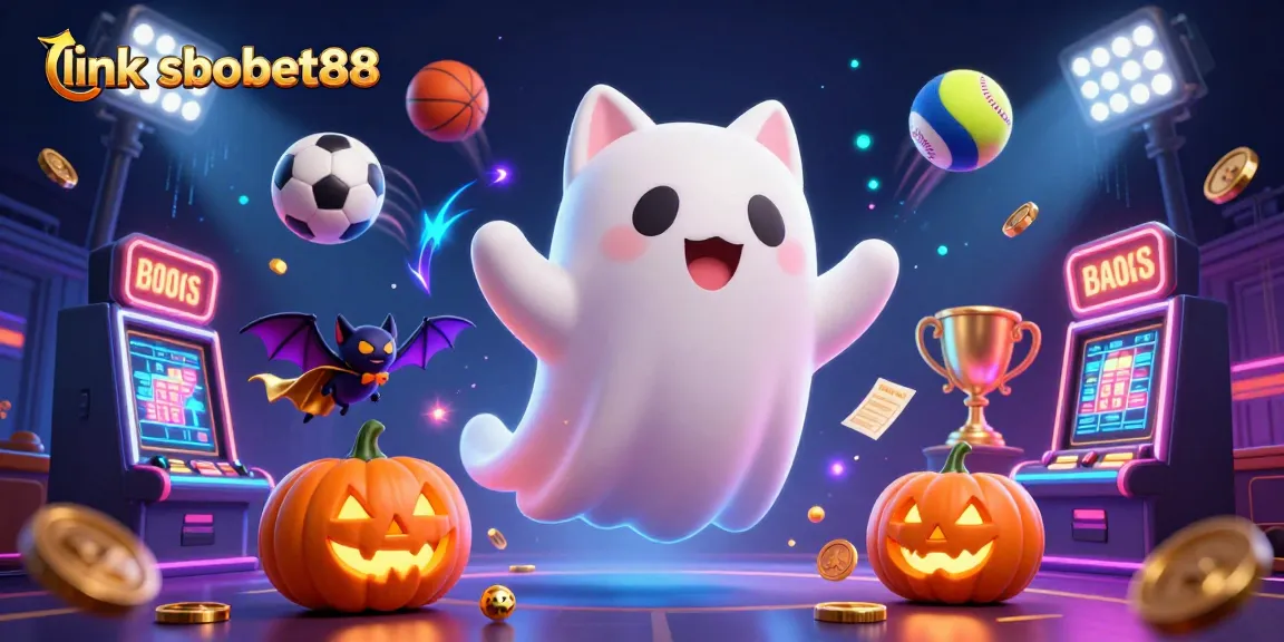 Place your bets with link sbobet88 as a ghost cat and bat fly through a haunted casino!