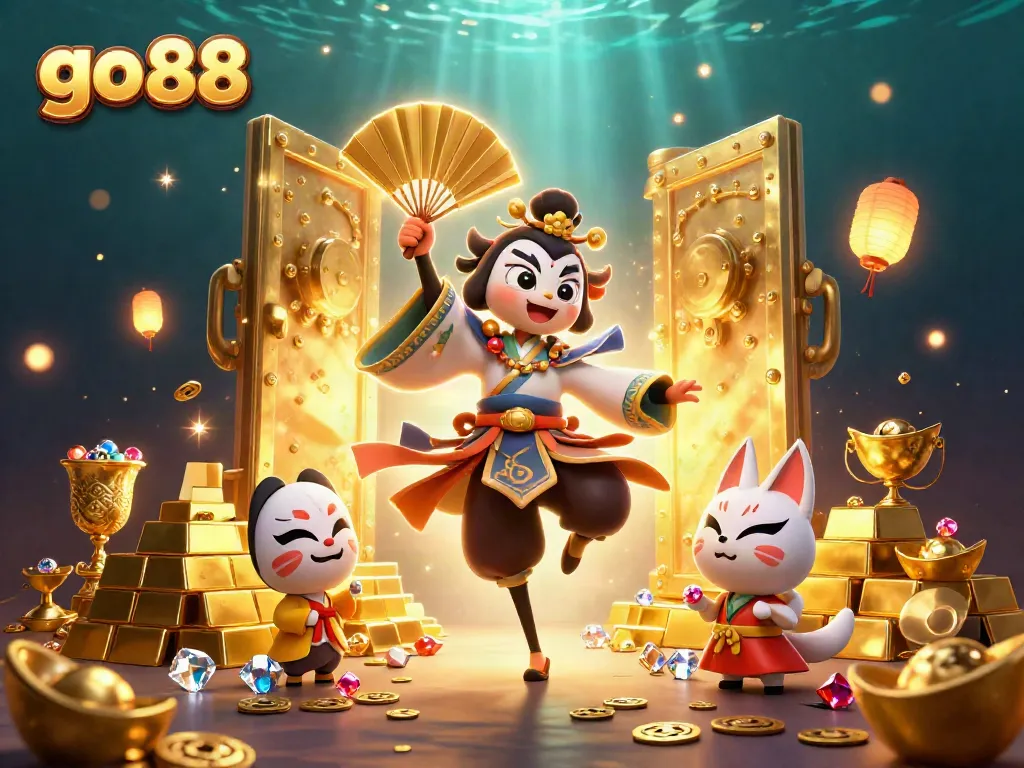 Engage in exciting play at go 88 with vibrant casino elements and dynamic 3D characters.