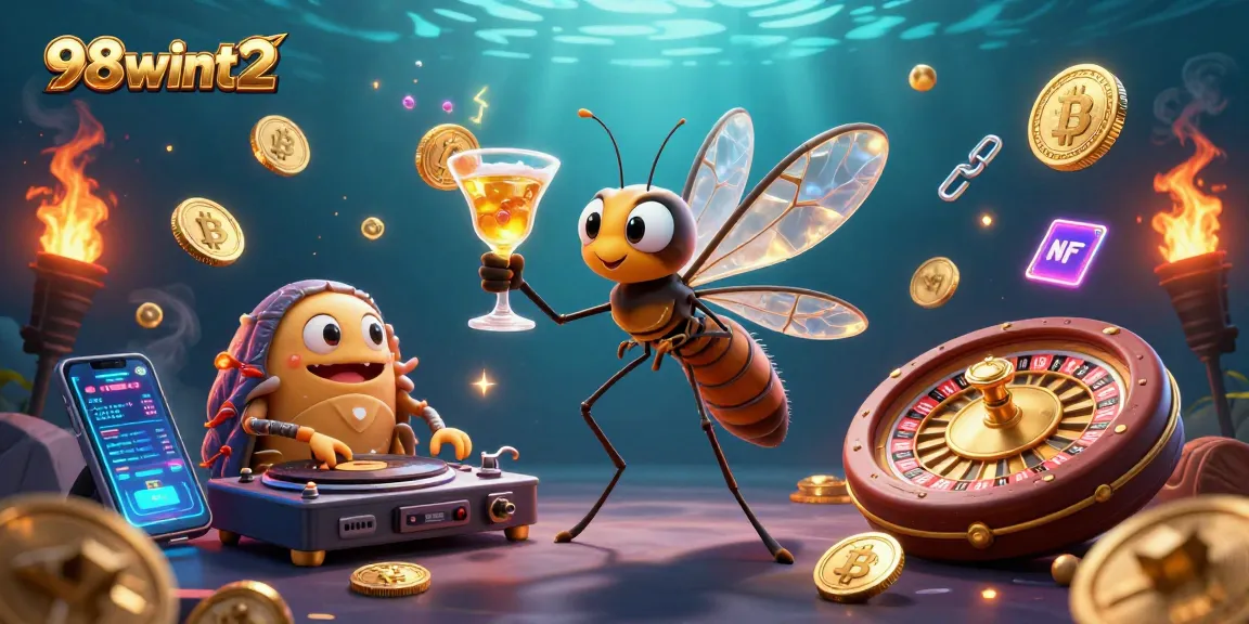 Engage with 98wint2 and win big in our vibrant casino environment featuring unique 3D characters and elements.