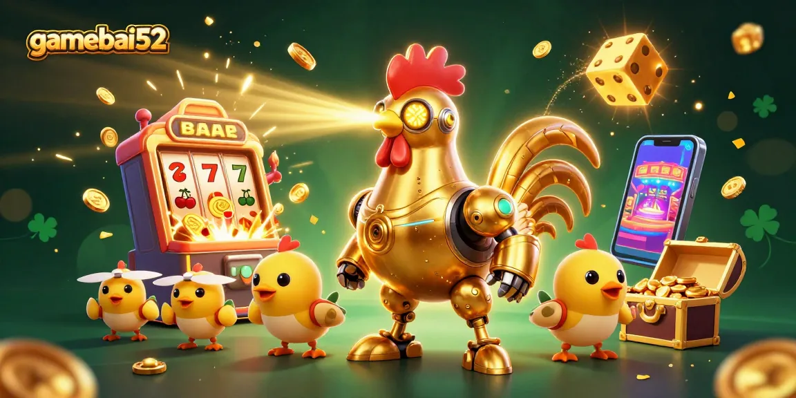 Engage in thrilling gameplay at gamebai52 with vibrant casino graphics showcasing excitement and jackpots.