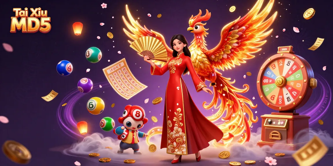 Experience Tài Xỉu MD5 with dynamic lottery elements and beautiful characters in a vibrant gambling scene.