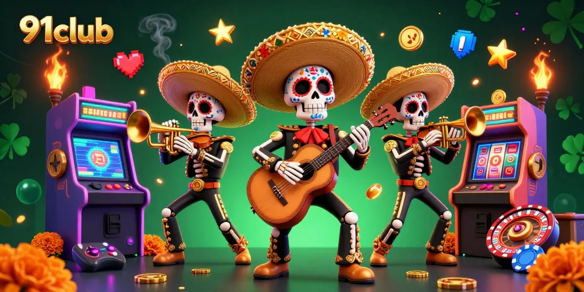 Experience the excitement of 91club with vibrant gaming characters and festive themes.