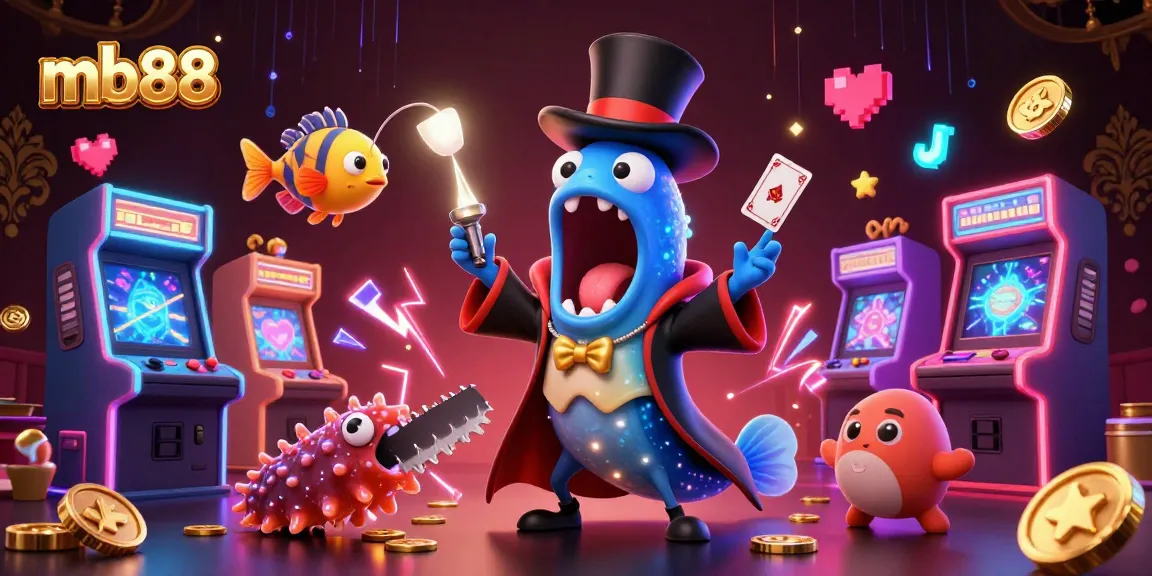 Experience thrilling mb88 gaming action with vibrant characters and casino elements in a dynamic scene.
