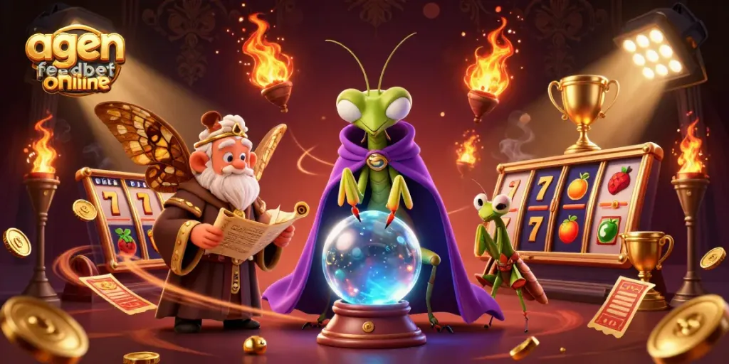 Experience engaging slot gameplay with agen feedbet online and vibrant 3D characters in a dynamic casino setting.