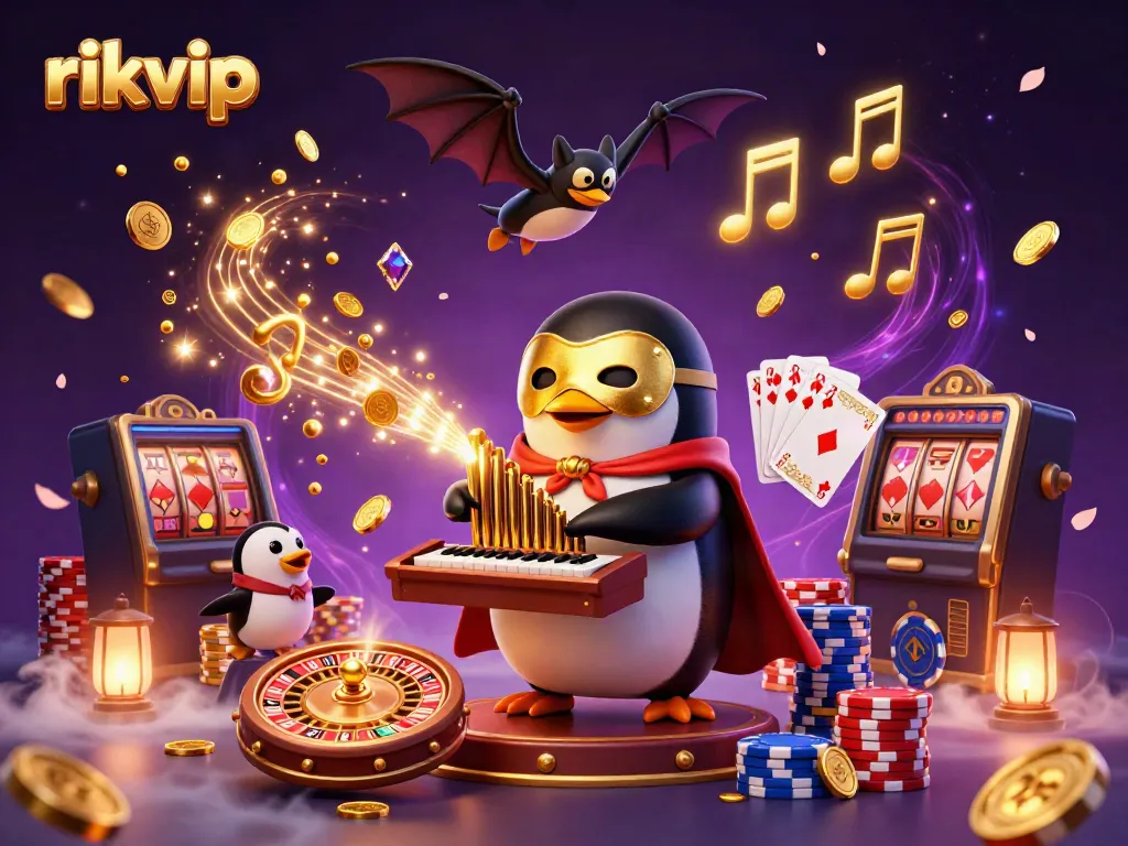 Experience thrilling gameplay with rikvip's dynamic casino elements in a magical 3D scene.
