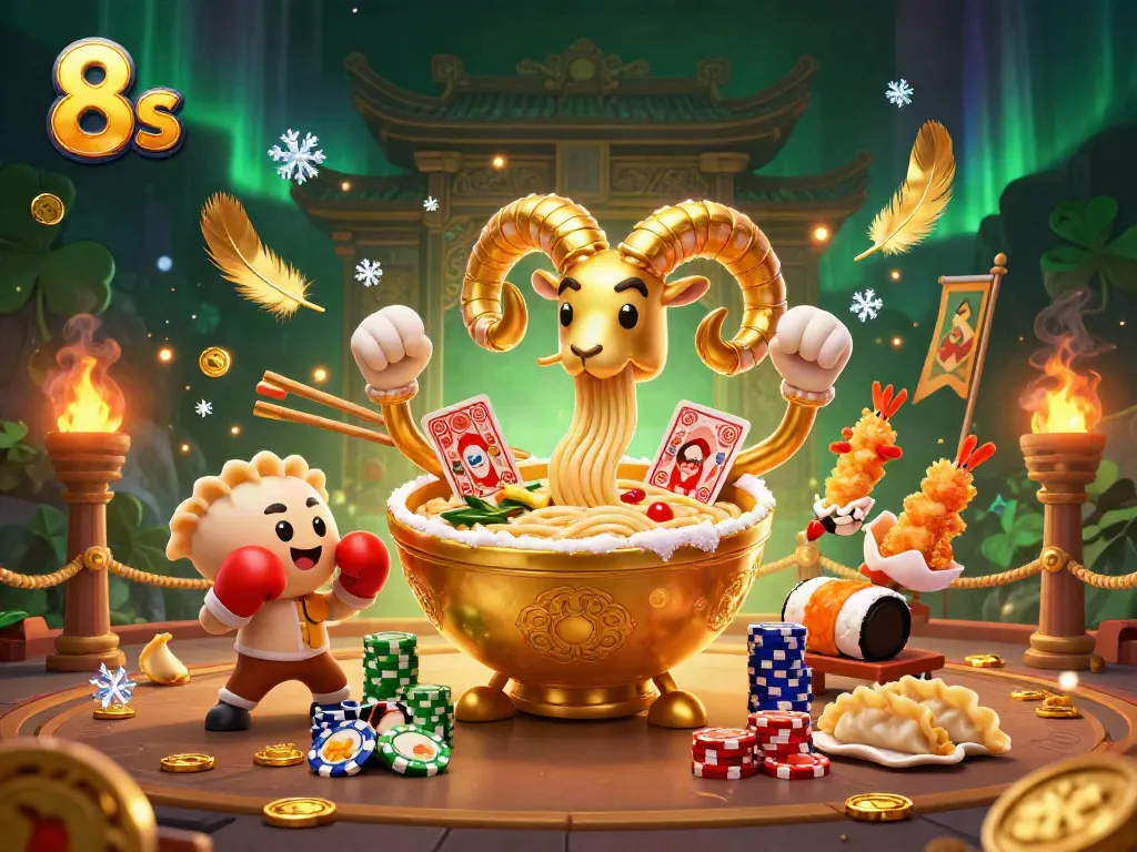 8s vibrantly brings to life a dynamic casino scene filled with entertaining characters and exciting gaming action.