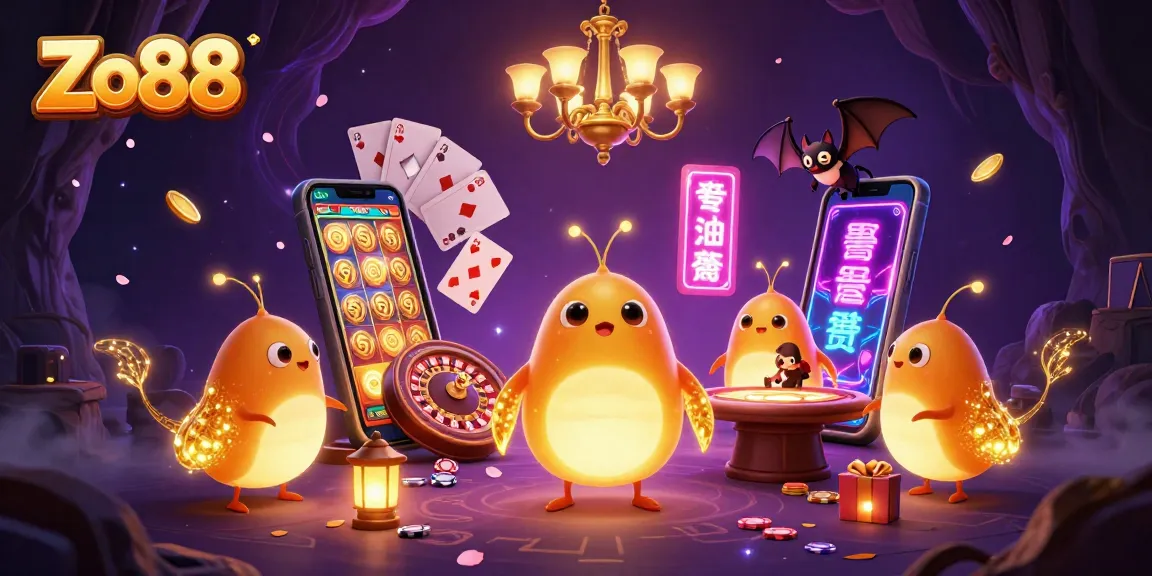 Engage in thrilling games with Zo88, illuminated by glowing glowworms in a vibrant cave casino.
