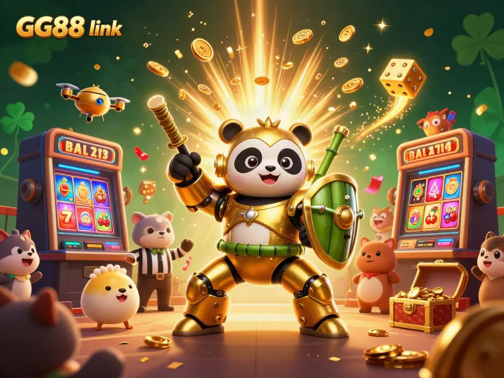 Experience the excitement of GG88 link with colorful casino elements and animated characters