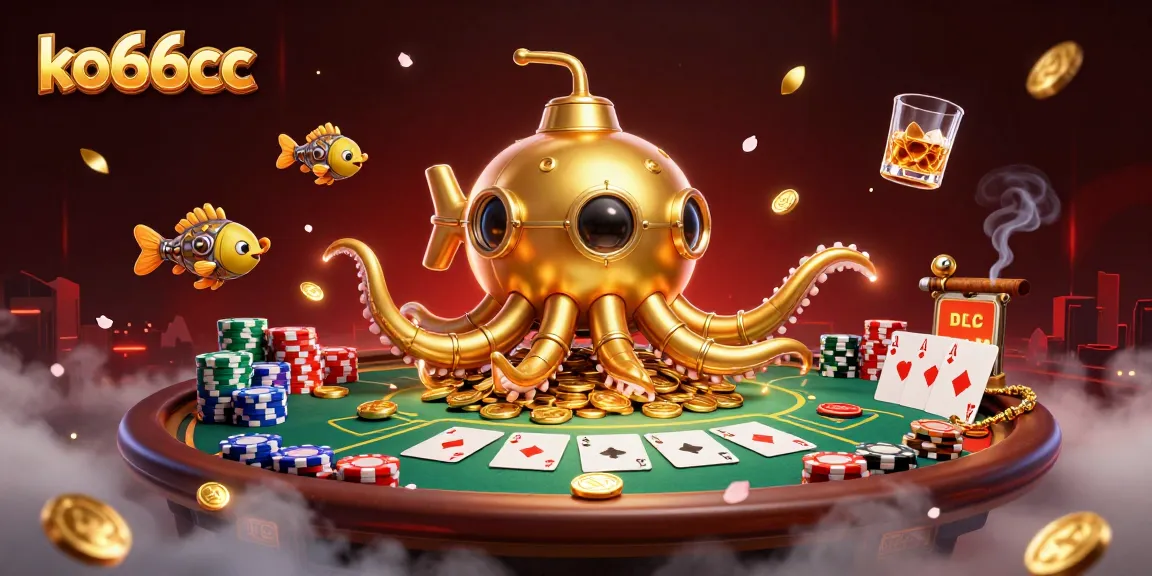 Experience thrilling gameplay with the KO66CC online casino featuring vibrant poker elements and golden treasures.