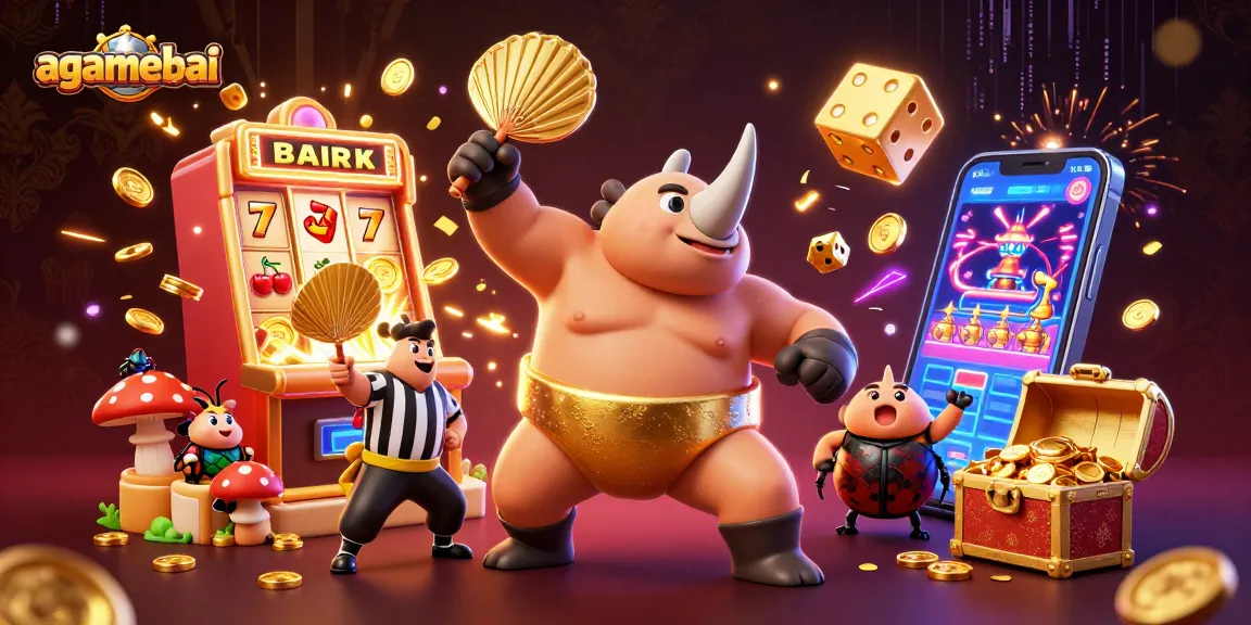 Play thrilling games at agamebai with a vibrant scene of casino action featuring colorful characters.