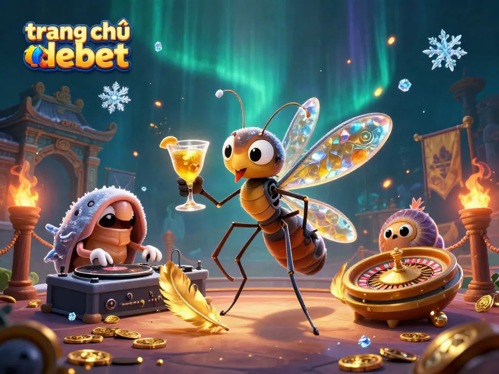 Experience the excitement of trang chủ debet with a vibrant 3D illustration featuring unique casino characters.