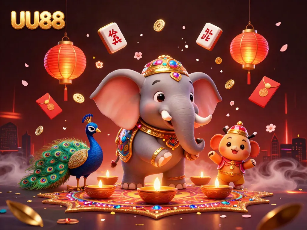 Join the thrilling action at UU88 with vibrant 3D casino characters and game elements.