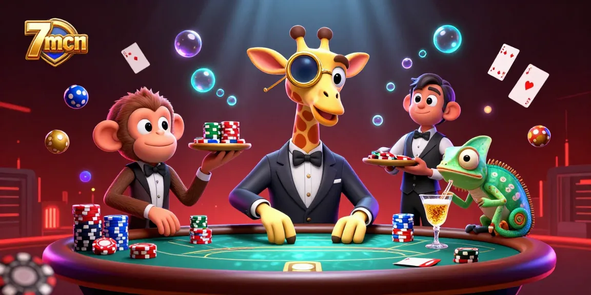 Experience high-stakes gaming with 7mcn at a VIP poker table, featuring rich visuals and action-packed elements.