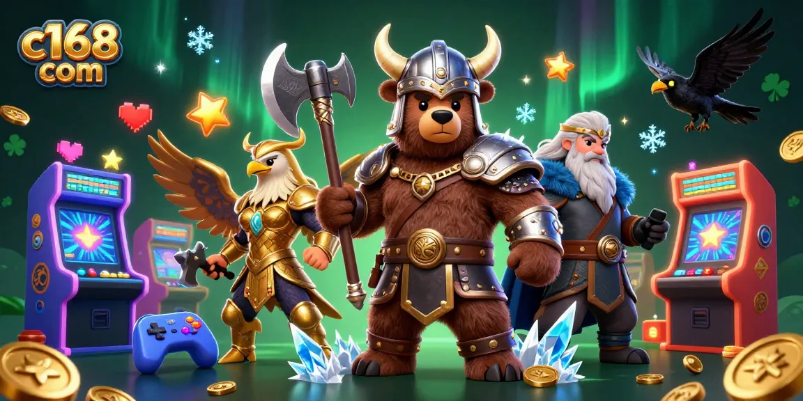 Engage with thrilling games at c168 com, showcasing dynamic 3D elements and captivating casino characters.